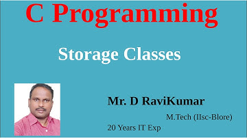 C Programming | Storage Classes