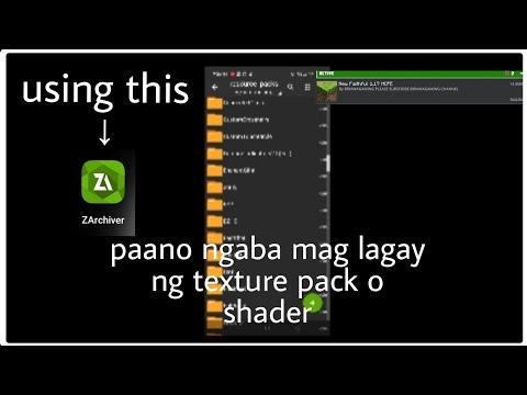 paano nga ba mag lagay ng texture pack o shader using zarchiver (tagalog)