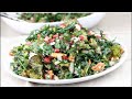 KALE SALAD RECIPE | with pomegranates + pecans