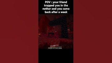 POV : your friend trapped you in the nether 😈 #viralvideo #minecraft #shorts