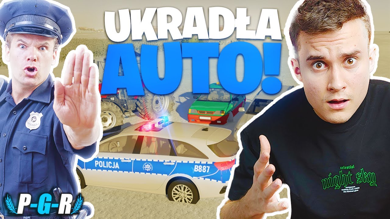 JANINA UKRADŁA AUTO! 😱 POŚCIG POLICYJNY 😱 DRIFTY NA ŚNIEGU 🔹PGR🔹91