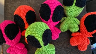 Chubby Aliens, my next project and more.  #crochet #crochetfun #amigurumi #amigurumiaddict