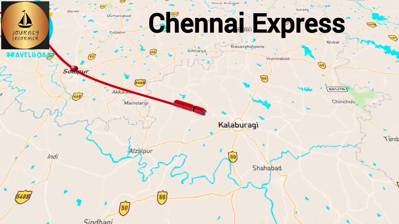 Chennai Express Route - 22159 - Mumbai - Chennai