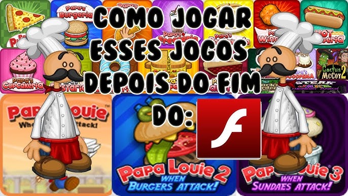 Como jogar papa's após o fim do flash 