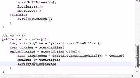 Java Game Development 21 Run and Movie Loop Methods
