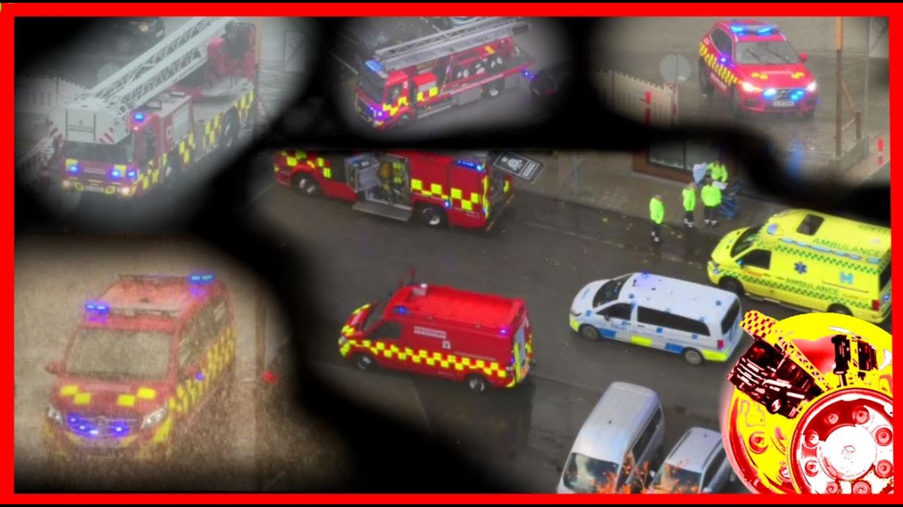 airview 15X ANKOMST TIL BRAND PÅ PLEJEHJEM I LORTEVEJR. hovedstadens beredskab politi falck