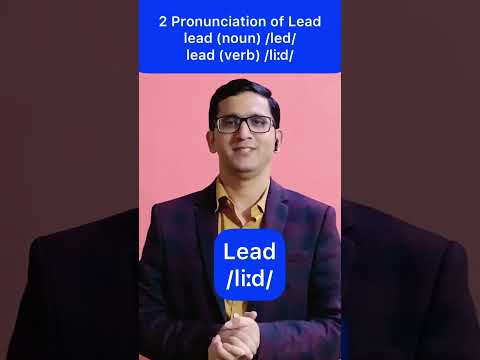 2 Pronunciation of Lead| As Noun & Verb with examples