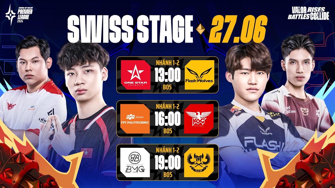 🔴 TRỰC TIẾP: BANMEI GAMING vs GAM ESPORTS | SWISS STAGE - APL 2026 (NGÀY 27/06)