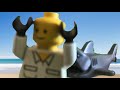 Lego man gets eaten by a shark