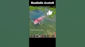 Minecraft RTX ON Axolotl / Realistic minecraft #Shorts