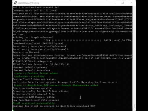 Установка скрипта Shadowsocks + BGP на OpenWRT