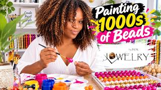 Hand-Painting Thousands of Wood Beads for Jewelry!