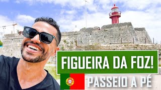 PASSEIO A PÉ EM FIGUEIRA DA FOZ PORTUGAL A MAIOR PRAIA URBANA DA EUROPA!