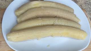 How to peel and cook green bananas.
