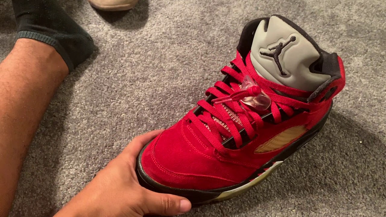 how to clean red suede jordan 5