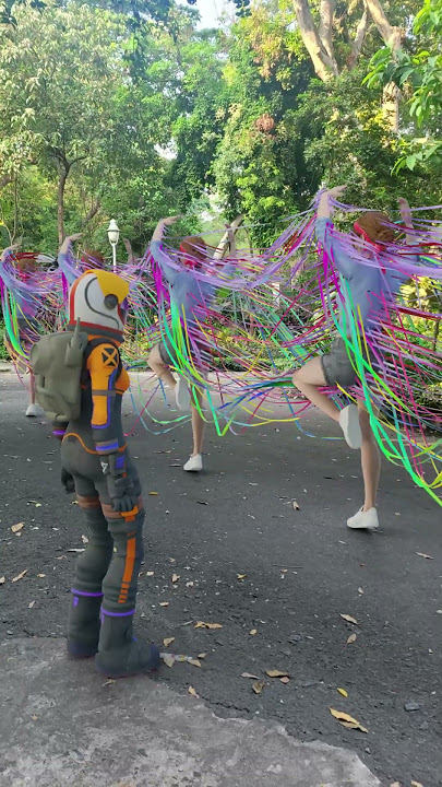 With this colorful string dance, you don't need to worry about ideas for parades #3d#design#funny.