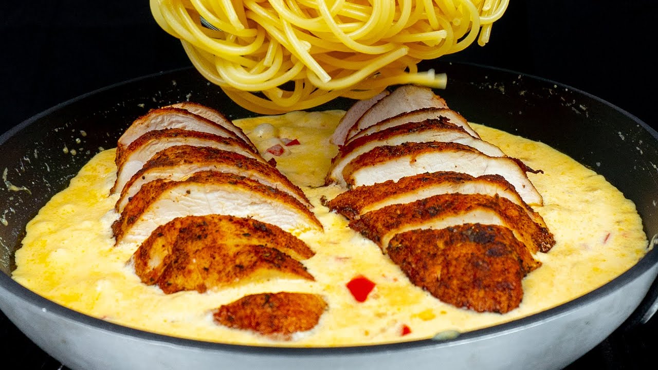 Pasta con pollo al sartén - llevo 3 noches seguidas preparando el mismo plato