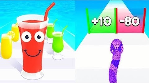 Snake Run Race vs Juice Run 3D - Satisfying Gameplay ASMR Walkthrough...