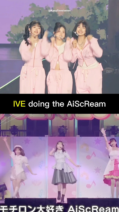 IVE members doing the AI Scream by LoveLive! 🇯🇵🍦#fyp #viral #kpop #ive #lovelive #japan #kawaii