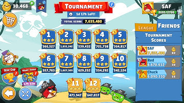 Angry Birds Friends. Tournament (13.11.2025). All levels 3 stars. Passage from Sergey Fetisov