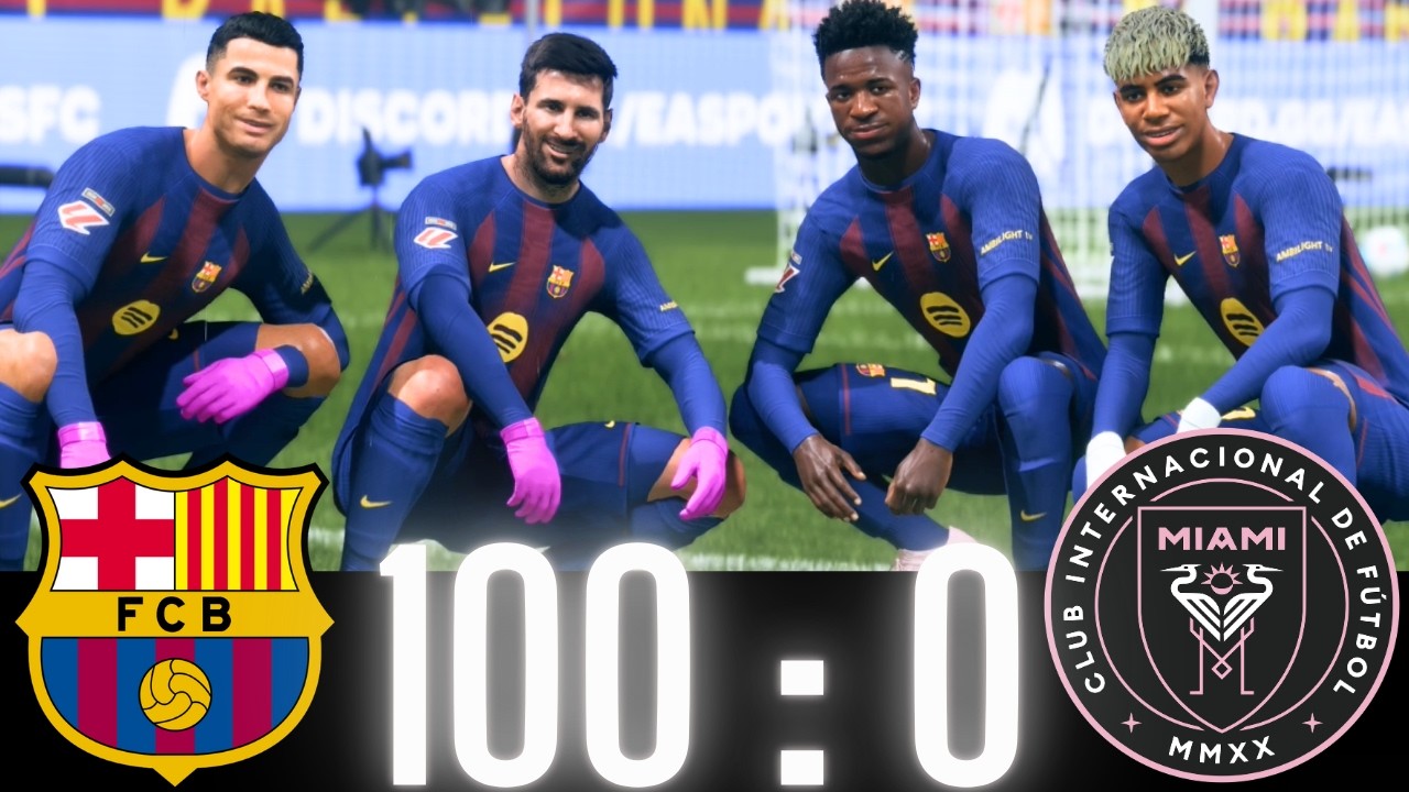 FC 26 -RONALDO MESSI  LAMINE YAMAL & MBAPPE | ALL WORLDS STARS | FC BARELONA 100-0 INTER MIAMI