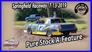 S03➜E346 Pure Stock A-Main - Springfield Raceway 7-13-2019 #DirtTrackRacing