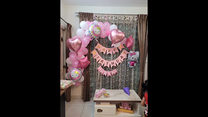#shorts Simple Birthday Decoration Ideas at Home #viralshorts #decoration #ytshorts