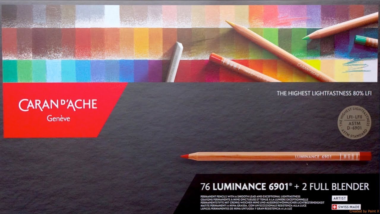 Caran D Ache Luminance Colored Pencils Color Chart