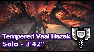 MHWorld - Tempered Vaal Hazak Solo 3'42 [CB]
