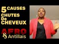 5 causes des chutes de cheveux afro et antillais