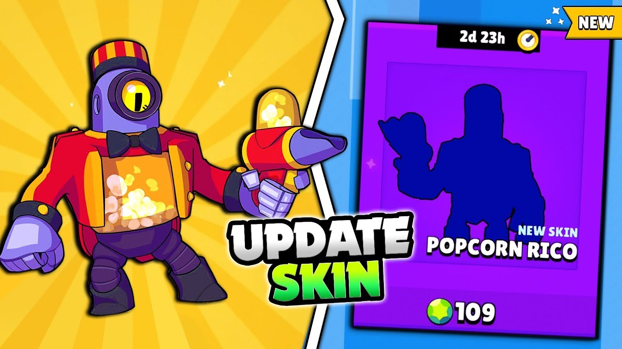 Buying New Brawler Popcorn Rico Skin W Gameplay In Brawl Stars High Level Rico Showdown Gameplay Youtube - stecca skin pop corn brawl stara