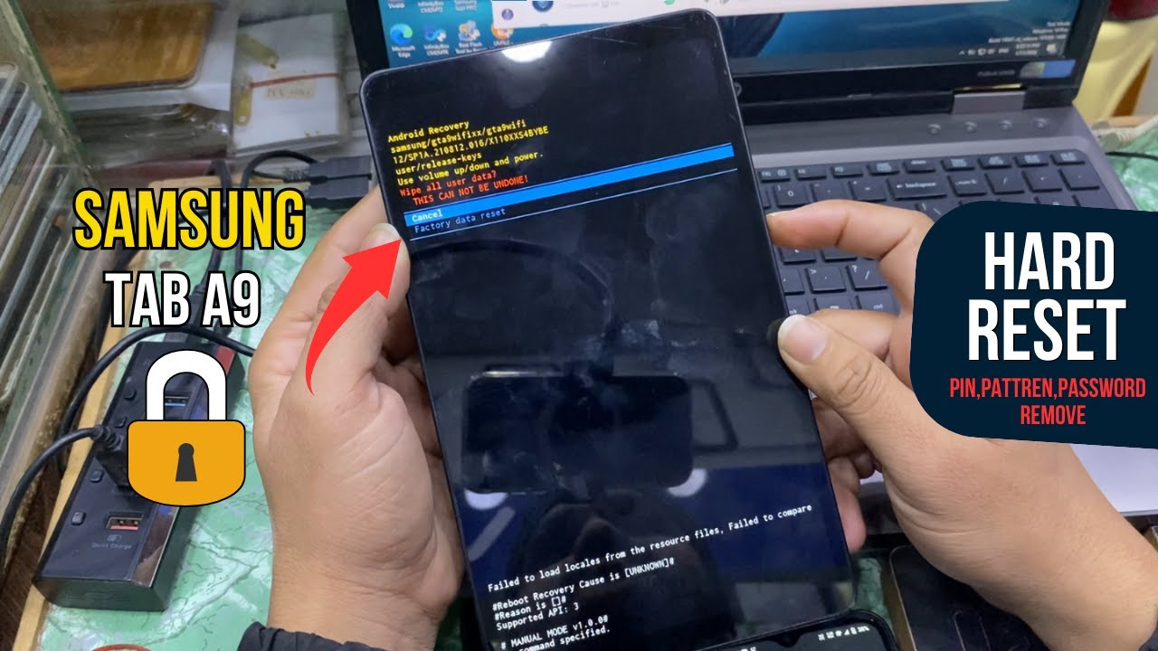 How To Hard Reset Samsung Galaxy Tab A9 or A9 + | Removing PIN ...