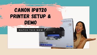 Canon Pixma ip8720 Printer Setup & Demo!