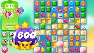 Candy Crush Jelly Saga Level 1600 || Super Hard Level || 2 Stars 🌟🌟 screenshot 2