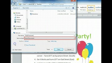 Word 2010 - Use Save As - Microsoft Office 2010 Training
