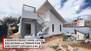 9.5M PRECAST HOUSE IN EMBU! 4 Bedrooms + Office | Terrace Slab & Skillion Roof