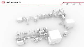 Automatic assembly line for lithium-ion  prismatic module and pack