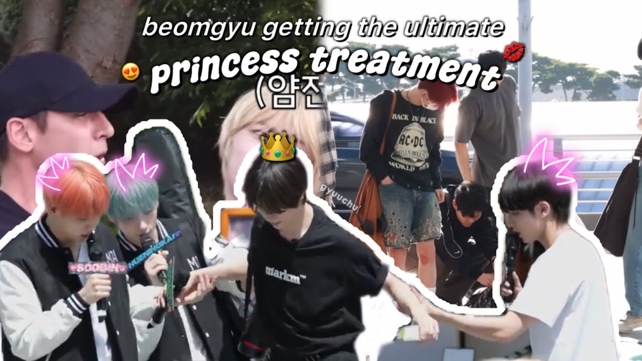 beomgyu getting the ultimate princess treatment