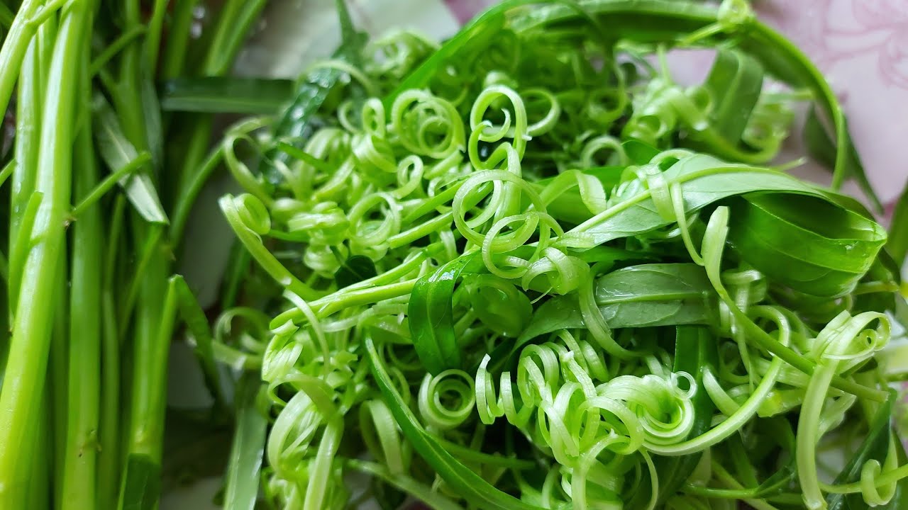 Cách chẻ rau muống| thử thách tính kiên trì| và cái kết đẹp mĩ mãn ...