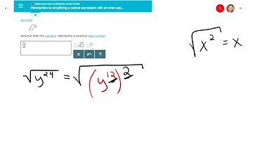 MAT 136 - Introduction to simplifying a radical expression with an even exponent