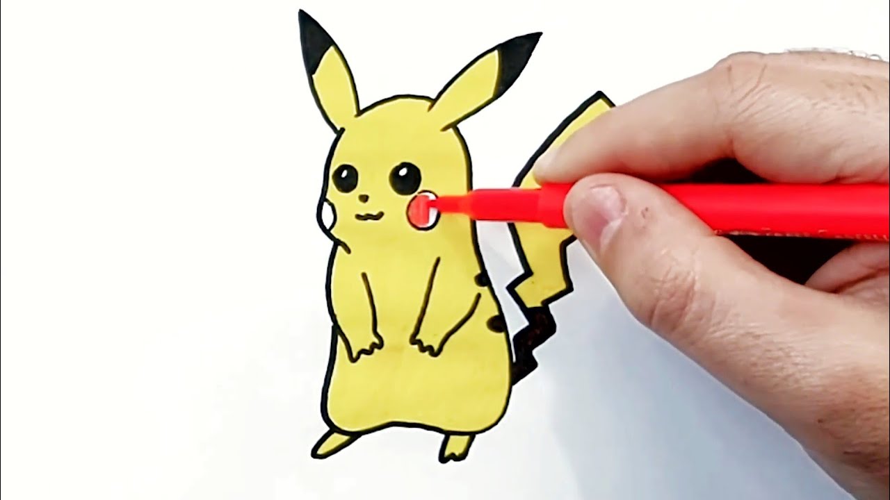 Tuto Dessin Pikachu Comment Dessiner Un Pikachu En Couleur