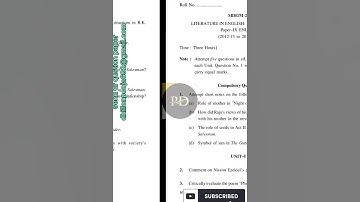 KUK MA English 2nd sem Literature In English 1914-2000 Part-II examination 2020