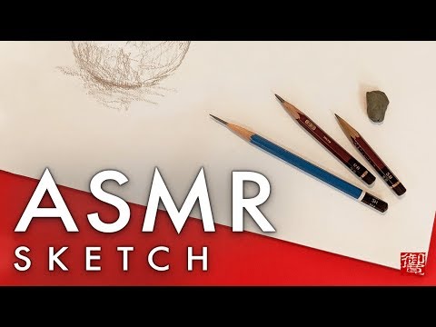 [ASMR/音フェチ]鉛筆でスケッチ1/Drawing a picture of a persimmon/お絵描き/柿(Kaki)/No talking