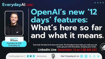 OpenAI’s new ‘12 days’ features: What’s here so far and what it means.