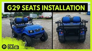 Extreme Golf Cart Makeover | G29 DoubleTake Front and Rear Seats | Golf Cart Garage