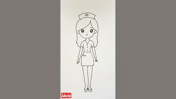 How to Draw a Beautiful Nurse 👩‍⚕️🎨