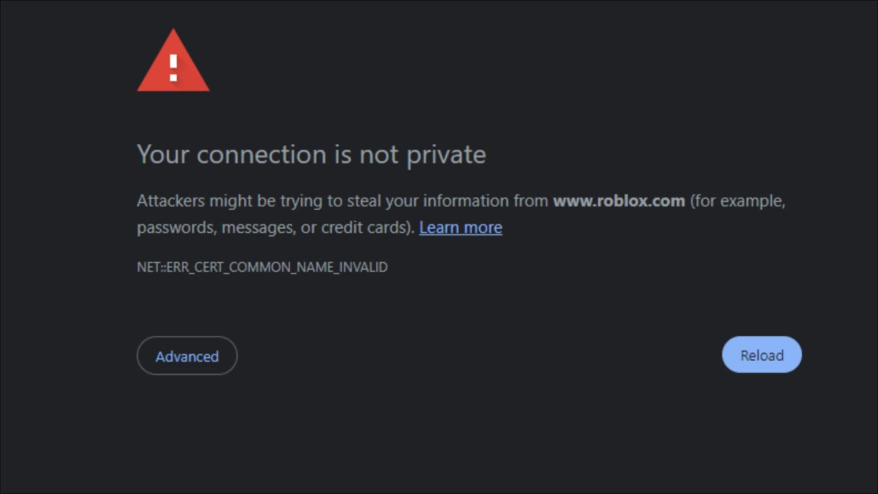 Your connection is not private