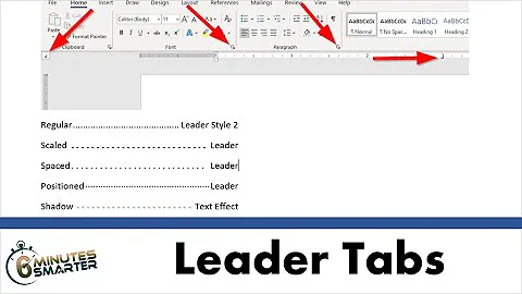 Create and Style Custom Leader Tabs in Microsoft Word