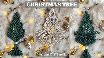 DIY Macrame Christmas Tree/ 2 Ornaments step-by-step tutorial/ Decorating Ideas/ Christmas Craft