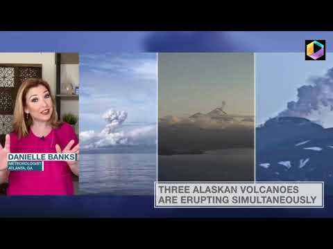 Multiple Alaskan Volcanoes Erupting at the Same Time